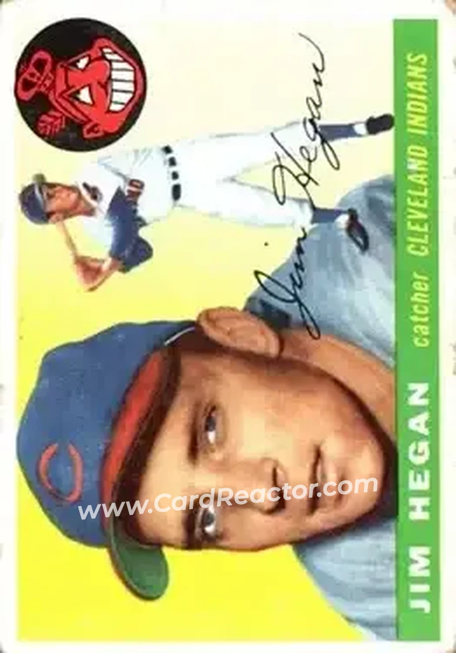1955 Topps #7 - Jim Hegan - Cleveland Indians - Front