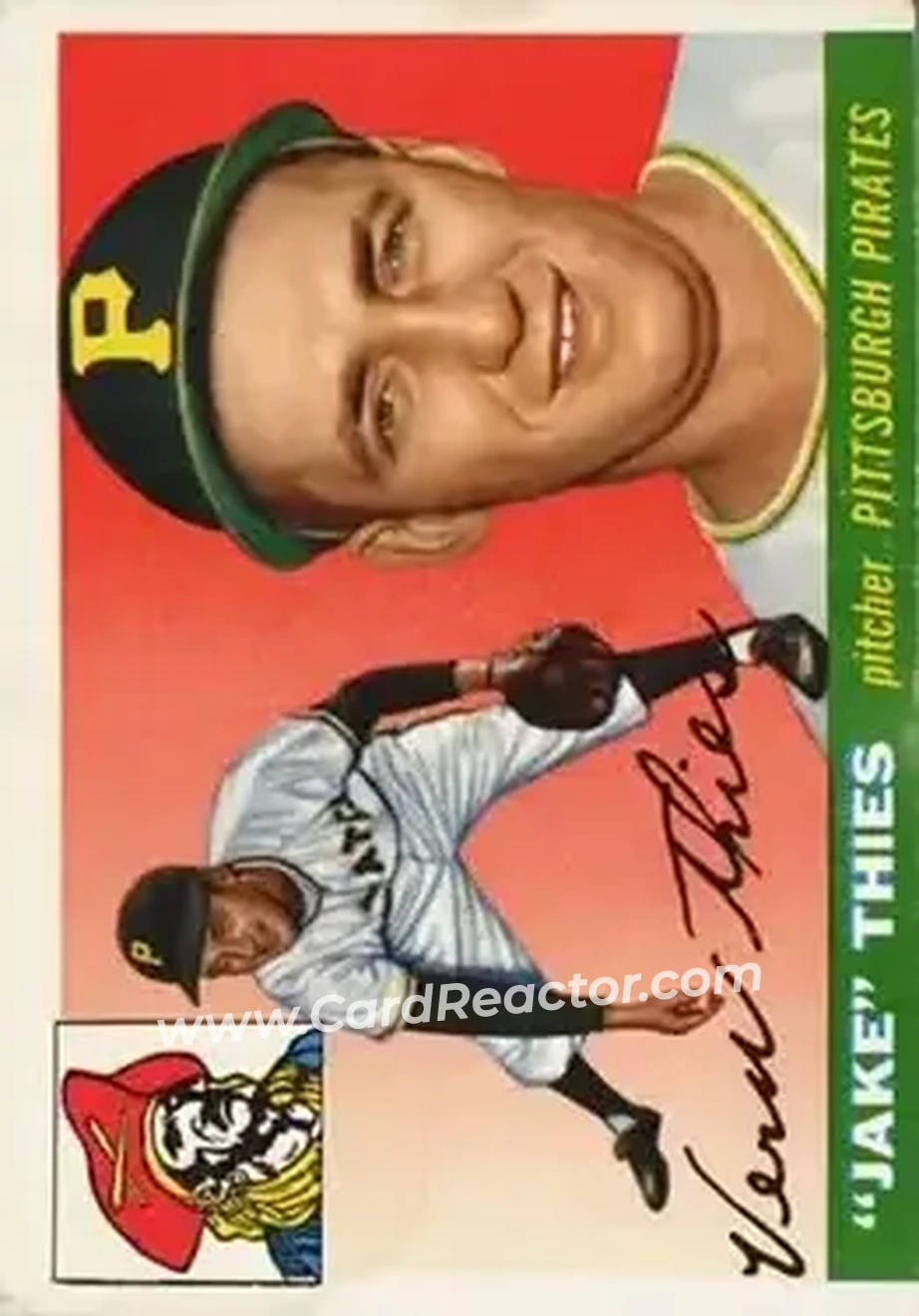 1955 Topps #12 - Jake Thies - Pittsburgh Pirates - Front