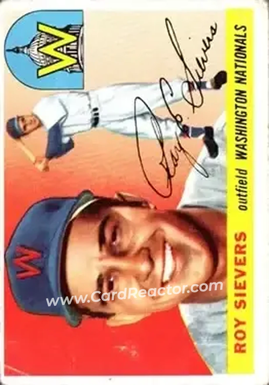 1955 Topps #16 - Roy Sievers - Washington Senators - Front