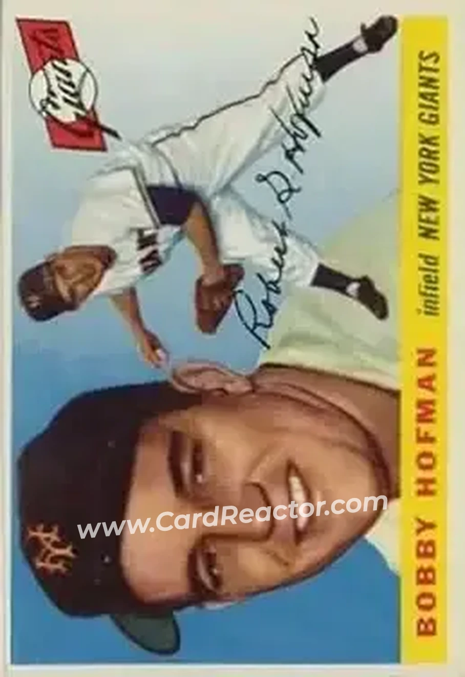 1955 Topps #17 - Bobby Hofman - New York Giants - Front