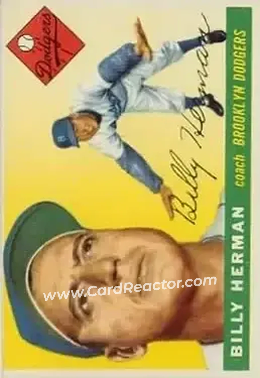 1955 Topps #19 - Billy Herman - Brooklyn Dodgers - Front