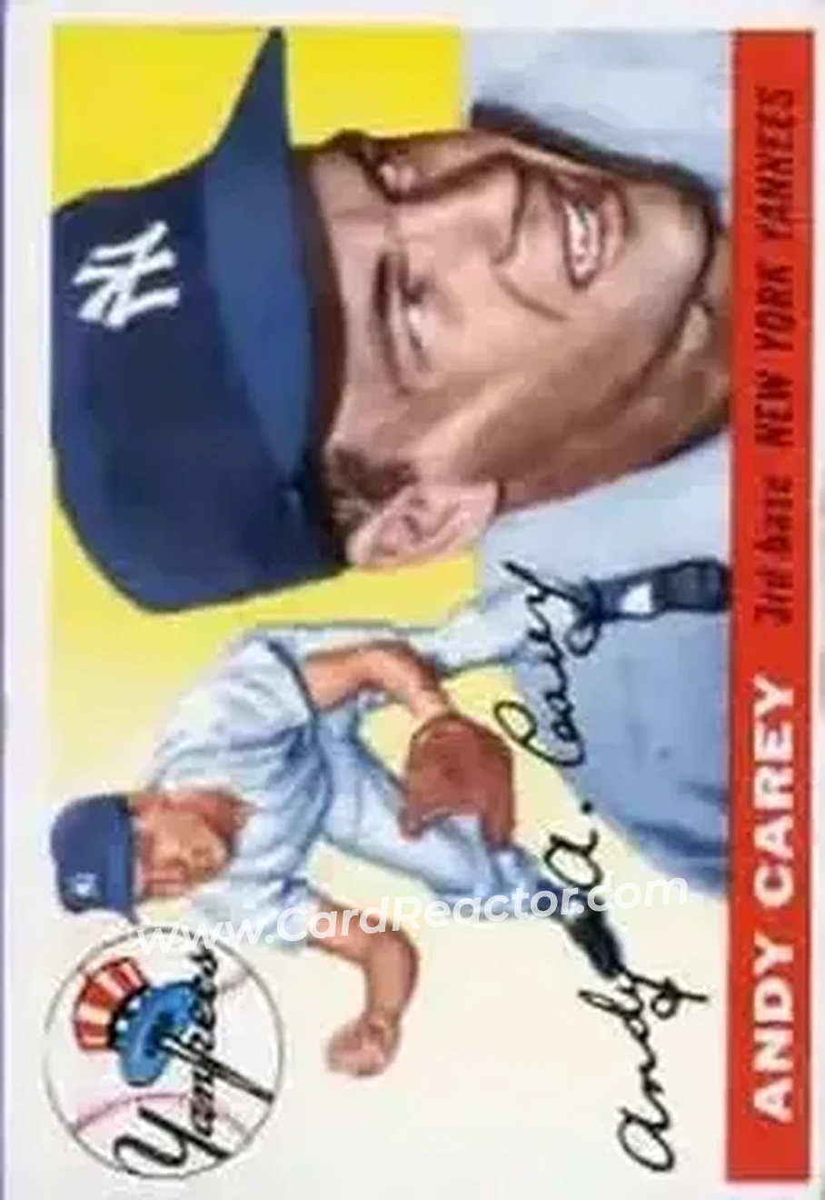 1955 Topps #20 - Andy Carey - New York Yankees - Front
