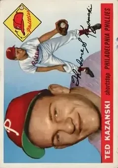 1955 Topps #46 - Ted Kazanski - Philadelphia Phillies