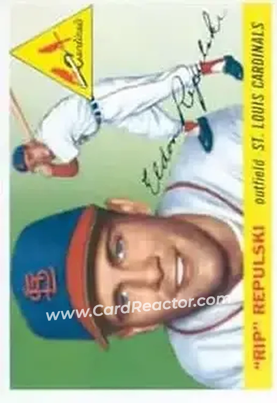 1955 Topps #55 - Rip Repulski - St. Louis Cardinals - Front