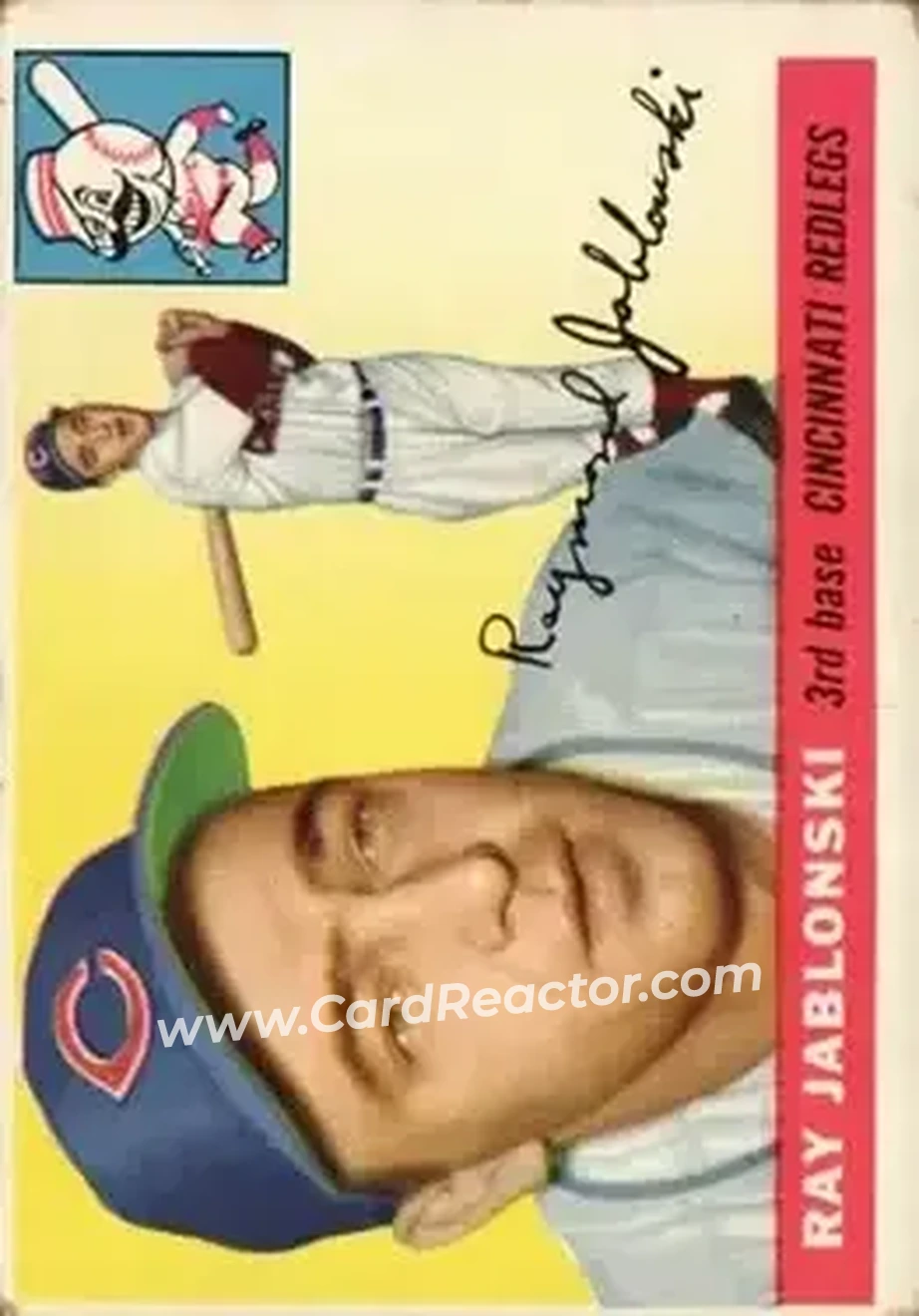 1955 Topps #56 - Ray Jablonski - Cincinnati Redlegs - Front 1955 Topps #56 - Ray Jablonski - Cincinnati Redlegs - Front