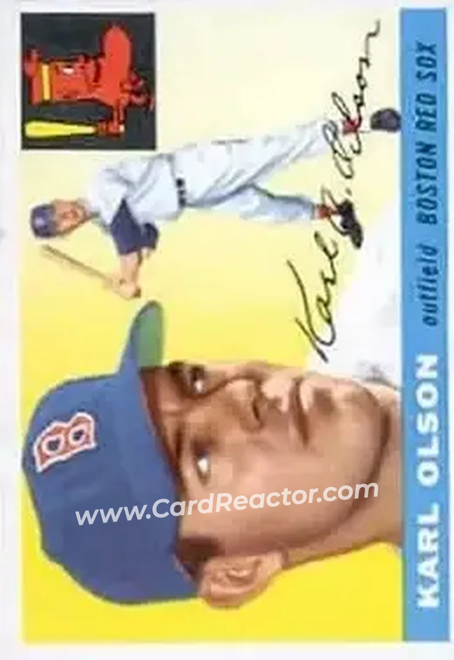 1955 Topps #72 - Karl Olson - Boston Red Sox - Front