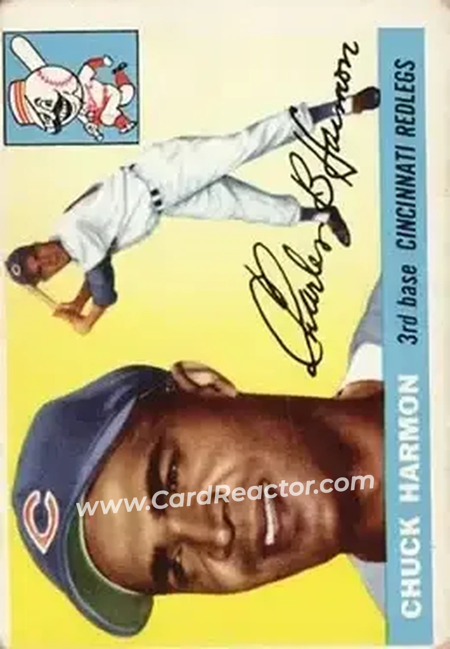 1955 Topps #82 - Chuck Harmon - Cincinnati Redlegs - Front