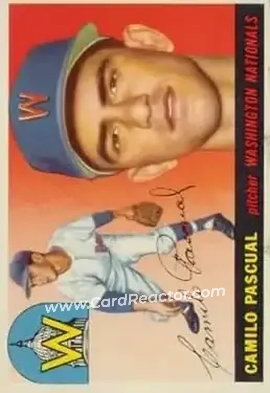 1955 Topps #84 - Camilo Pascual - Washington Senators - Front