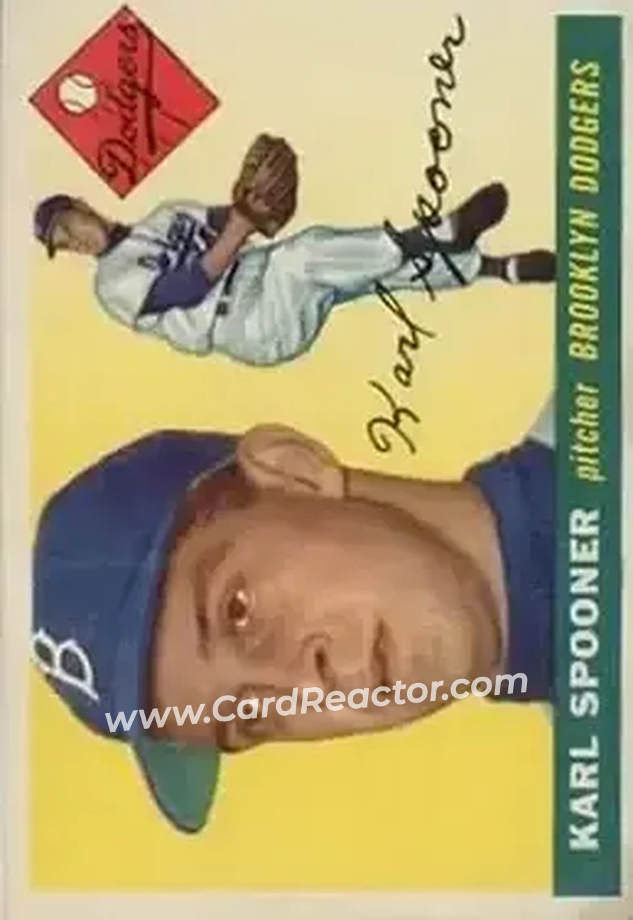 1955 Topps #90 - Karl Spooner - Brooklyn Dodgers - Front