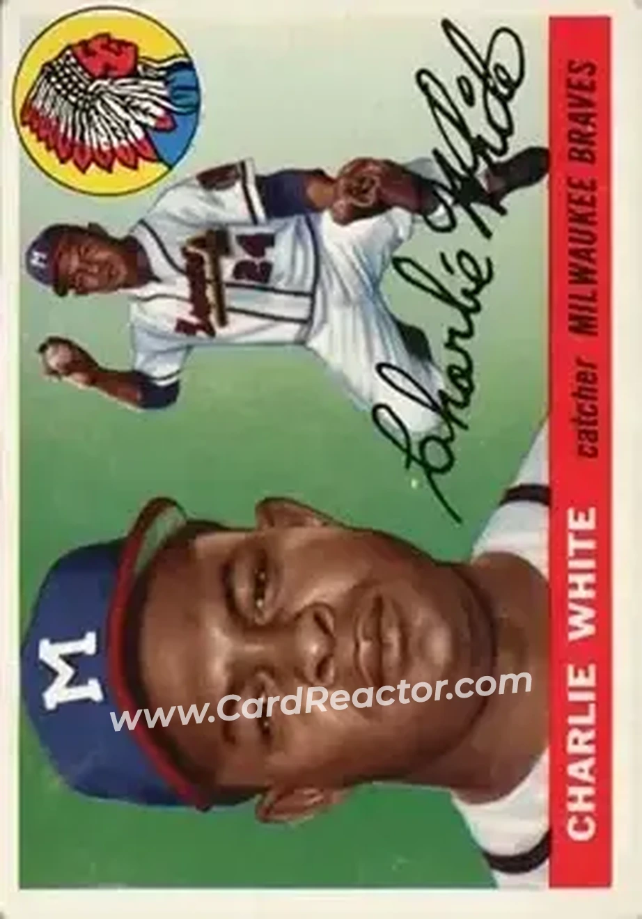 1955 Topps #103 - Charlie White - Milwaukee Braves - Front