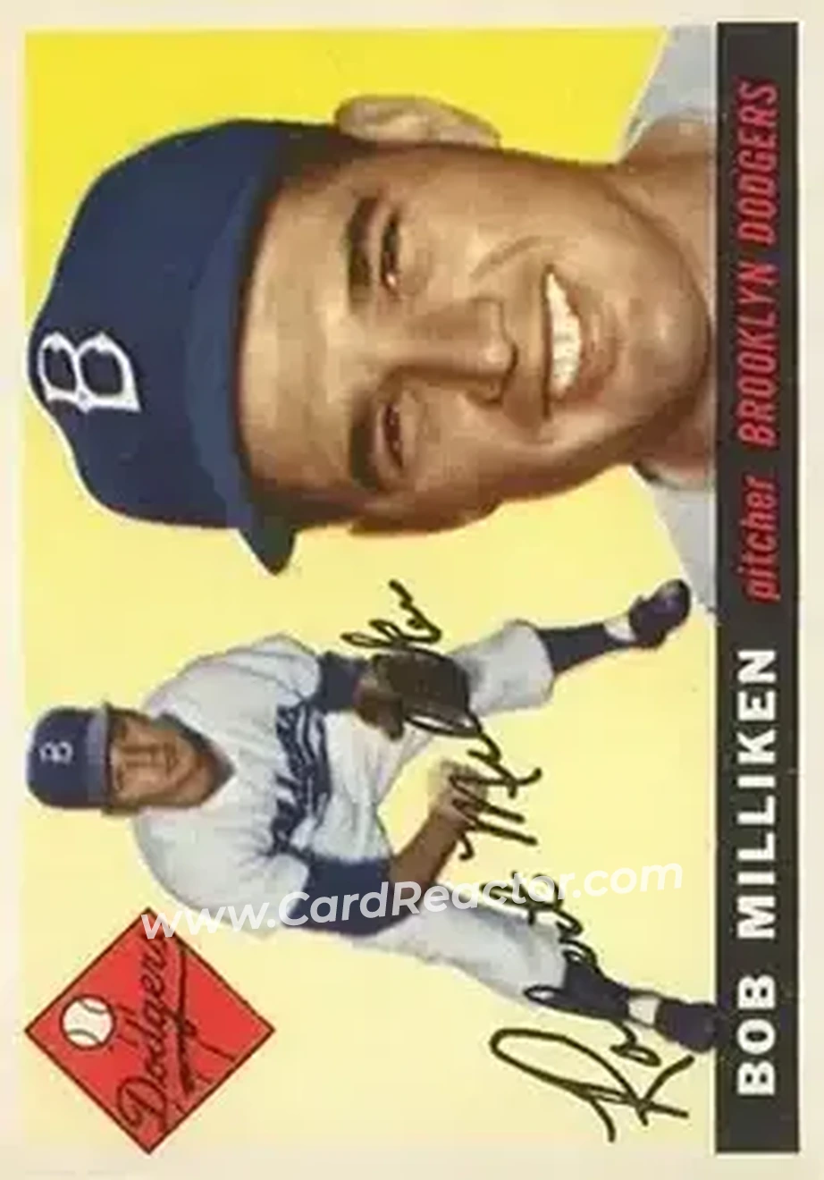 1955 Topps #111 - Bob Milliken - Brooklyn Dodgers - Front