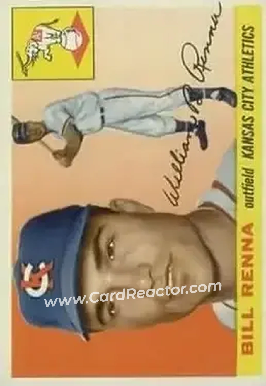 1955 Topps #121 - Bill Renna - Kansas City Athletics - Front