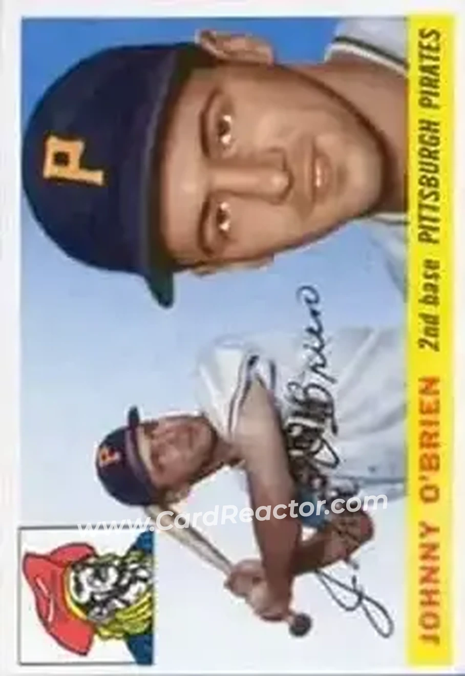 1955 Topps #135 - Johnny O'Brien - Pittsburgh Pirates - Front 1955 Topps #135 - Johnny O'Brien - Pittsburgh Pirates - Front