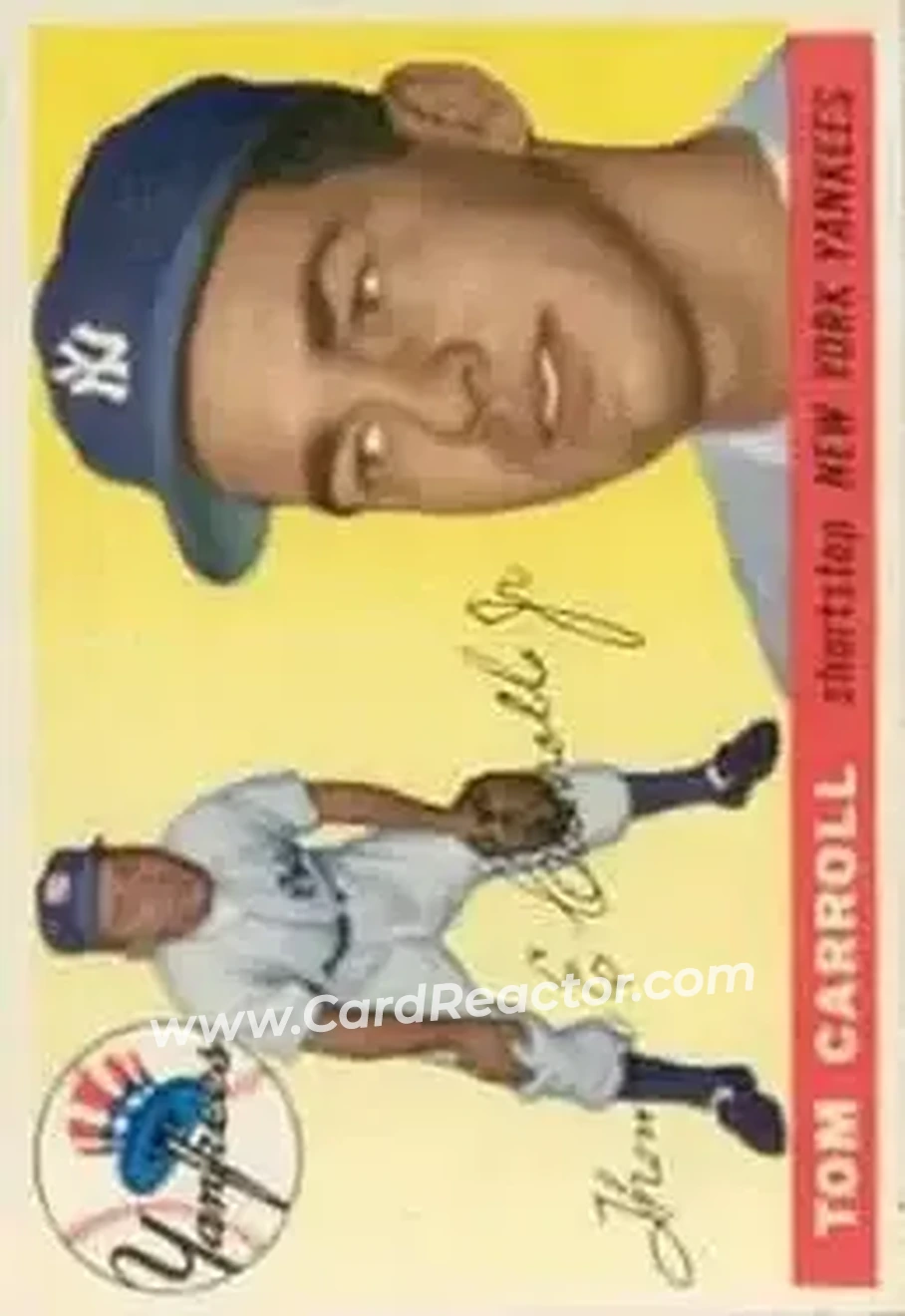 1955 Topps #158 - Tommy Carroll - New York Yankees - Front