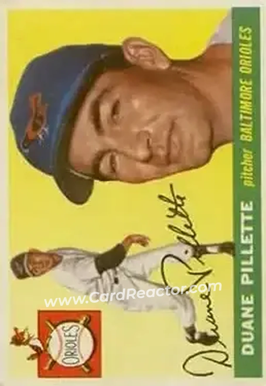 1955 Topps #168 - Duane Pillette - Baltimore Orioles - Front