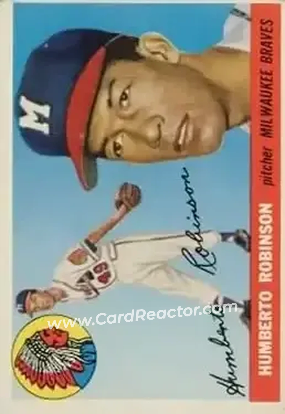 1955 Topps #182 - Humberto Robinson - Milwaukee Braves - Front