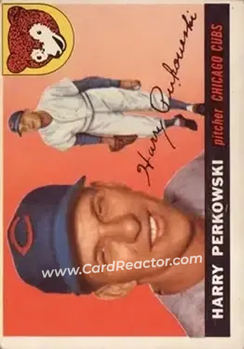 1955 Topps #184 - Harry Perkowski - Chicago Cubs - Front