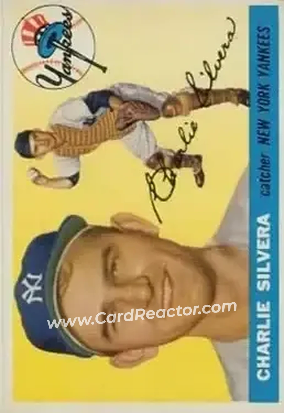 1955 Topps #188 - Charlie Silvera - New York Yankees - Front 1955 Topps #188 - Charlie Silvera - New York Yankees - Front