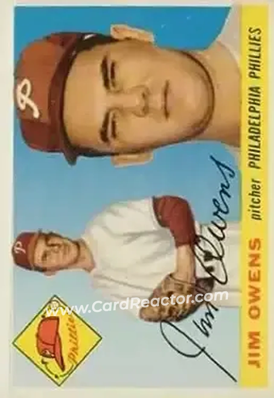 1955 Topps #202 - Jim Owens - Philadelphia Phillies - Front