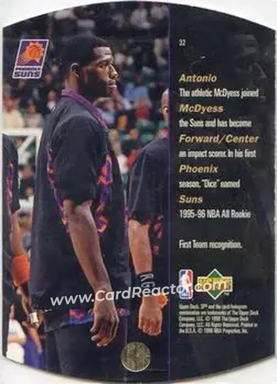 1997-98 SPx Basketball - Silver #32 - Antonio McDyess - Phoenix Suns - Back