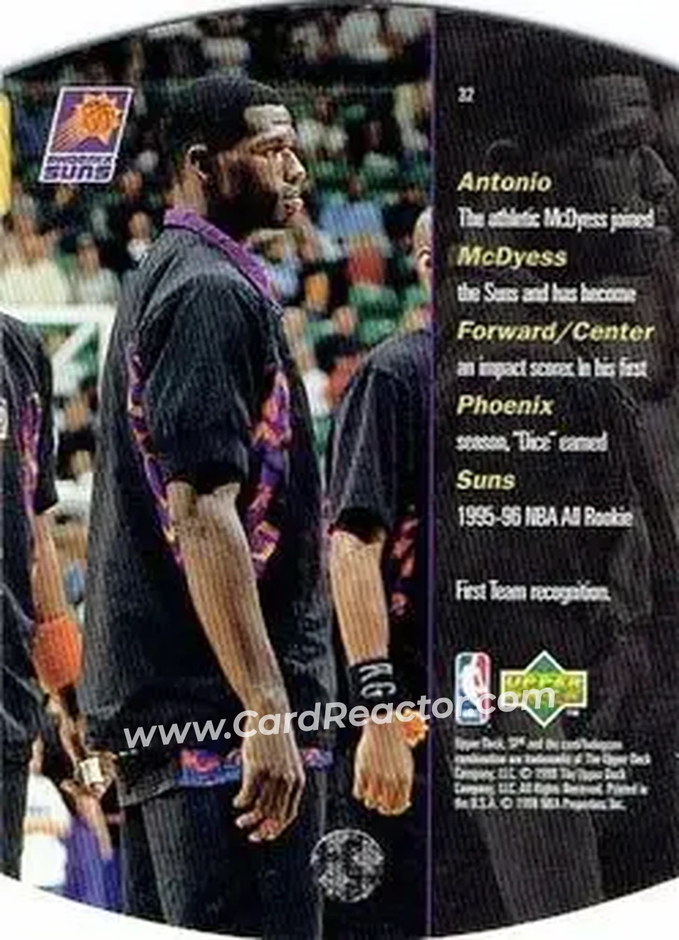 1997-98 SPx Basketball - Bronze #32 - Antonio McDyess - Phoenix Suns - Back
