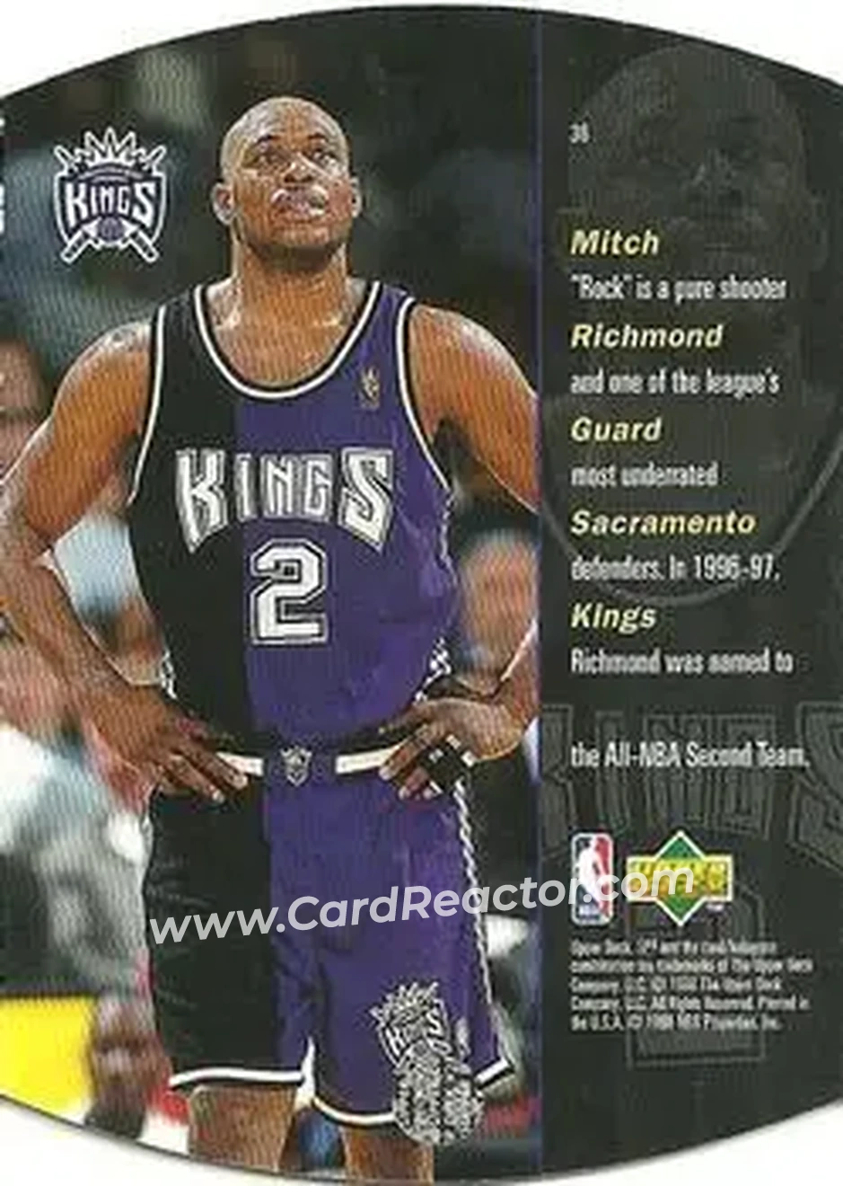 1997-98 SPx Basketball - Bronze #36 - Mitch Richmond - San Antonio Spurs - Back