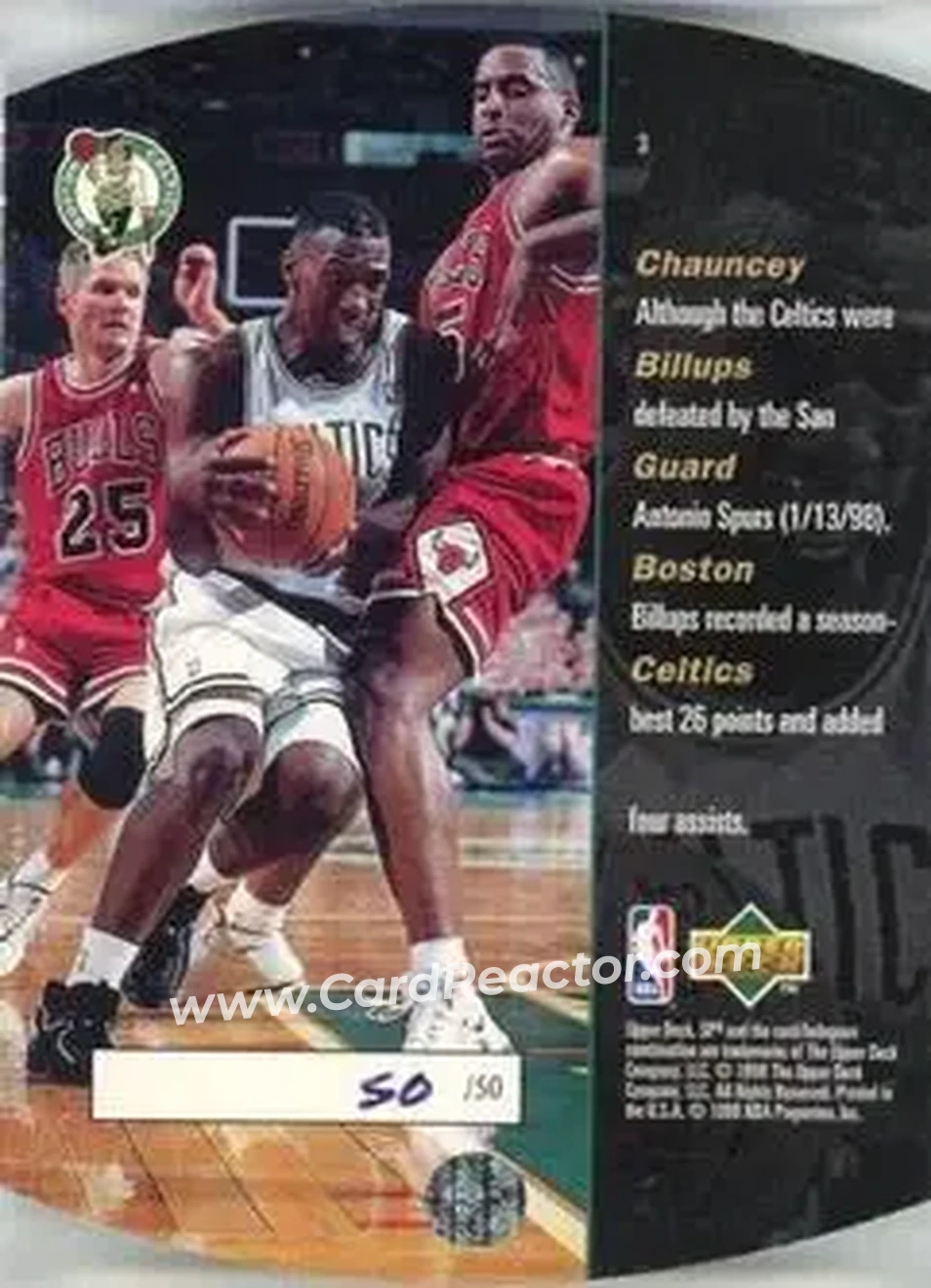 1997-98 SPx Basketball - Grand Finale #3 - Chauncey Billups - Boston Celtics - Back