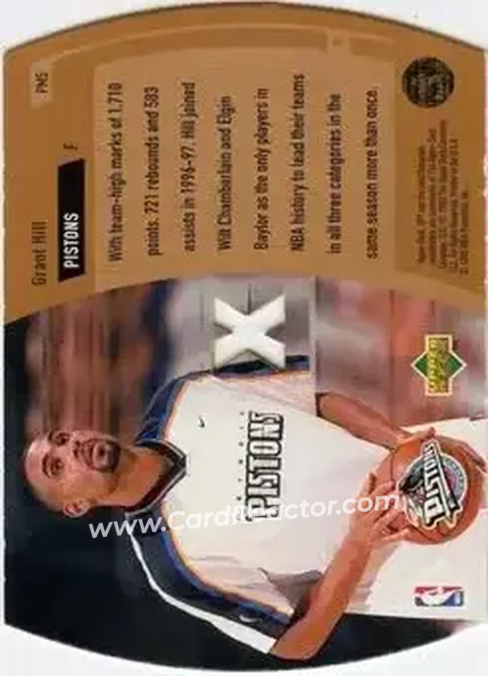1997-98 SPx Basketball - NBA Pro-Motion #PM5 - Grant Hill - Detroit Pistons - Back