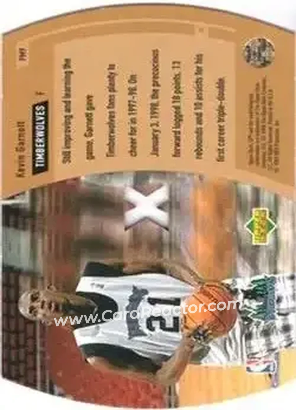 1997-98 SPx Basketball - NBA Pro-Motion #PM9 - Kevin Garnett - Minnesota Timberwolves - Back