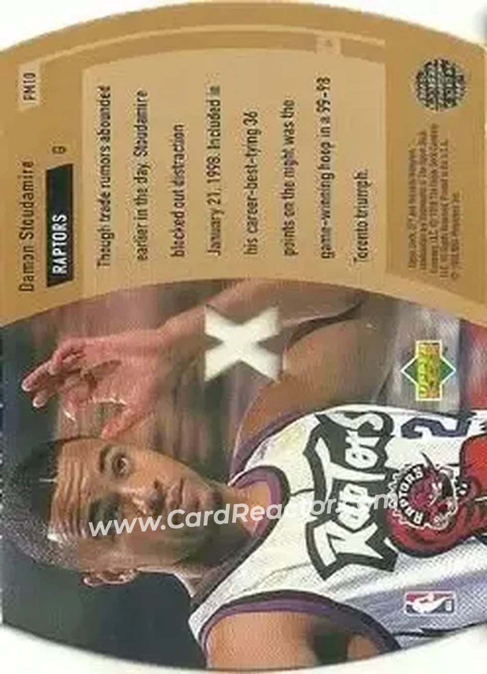 1997-98 SPx Basketball - NBA Pro-Motion #PM10 - Damon Stoudamire - Toronto Raptors - Back 1997-98 SPx Basketball - NBA Pro-Motion #PM10 - Damon Stoudamire - Toronto Raptors - Back