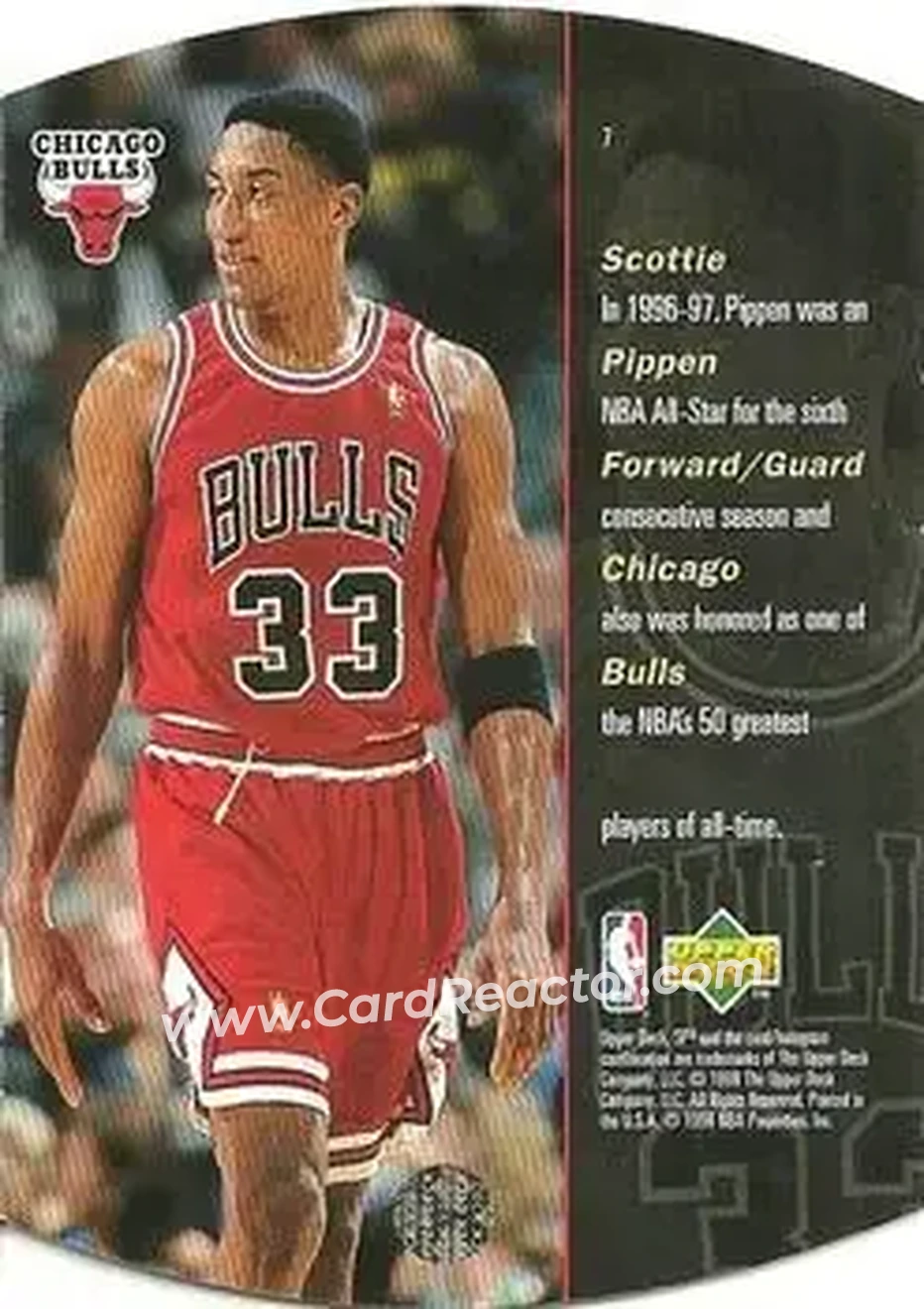 1997-98 SPx Basketball #7 - Scottie Pippen - Chicago Bulls - Back