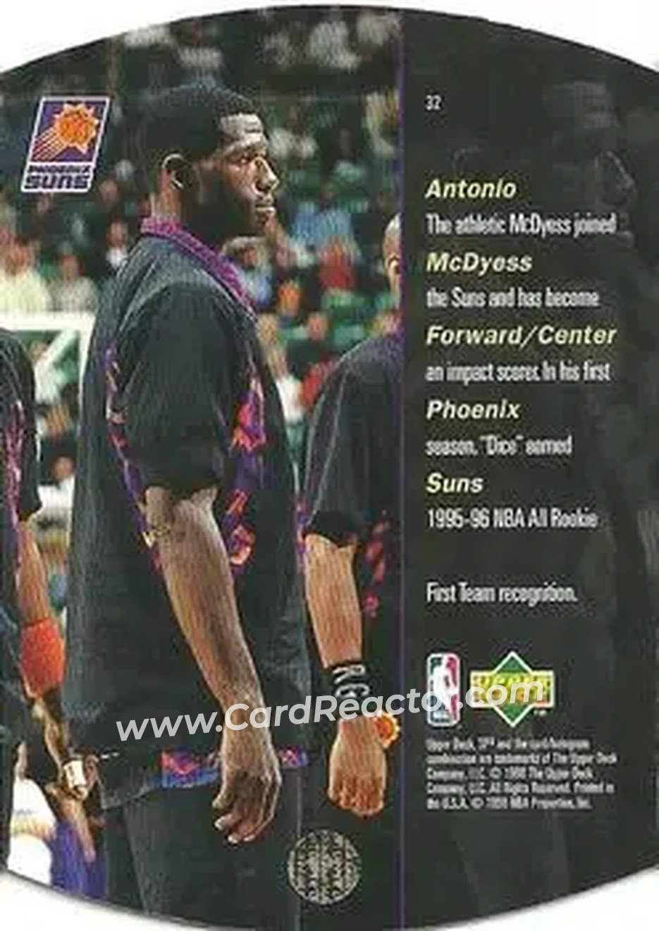 1997-98 SPx Basketball #32 - Antonio McDyess - Phoenix Suns - Back 1997-98 SPx Basketball #32 - Antonio McDyess - Phoenix Suns - Back