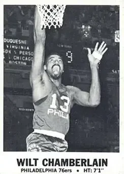 1968-69 Topps Test #1 - Wilt Chamberlain - Philadelphia 76ers