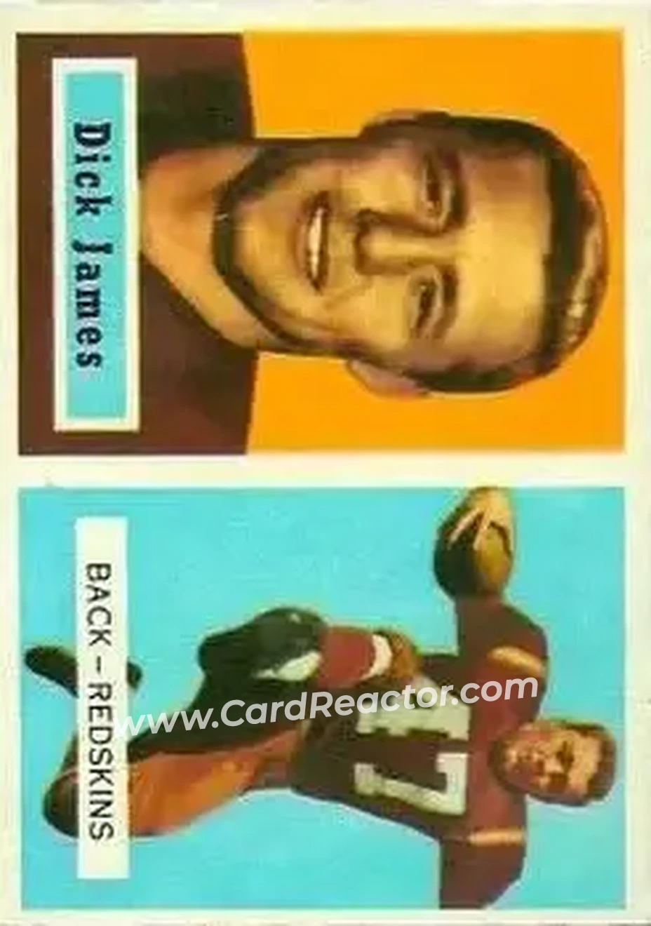 1957 Topps #134 - Dick James - Washington Redskins - Front
