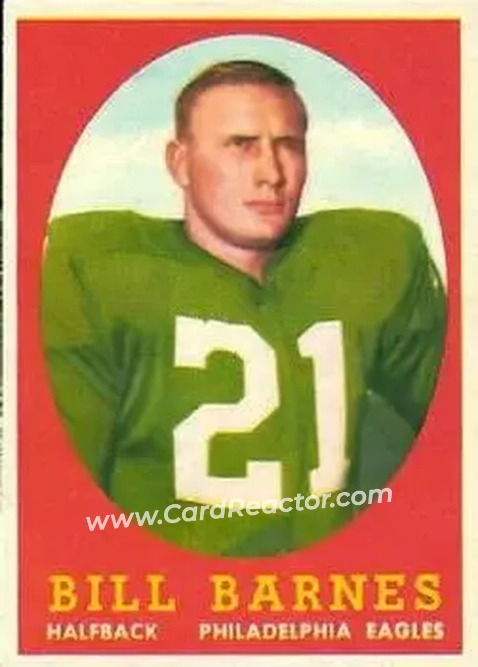 1958 Topps #4 - Bill Barnes - Philadelphia Eagles - Front