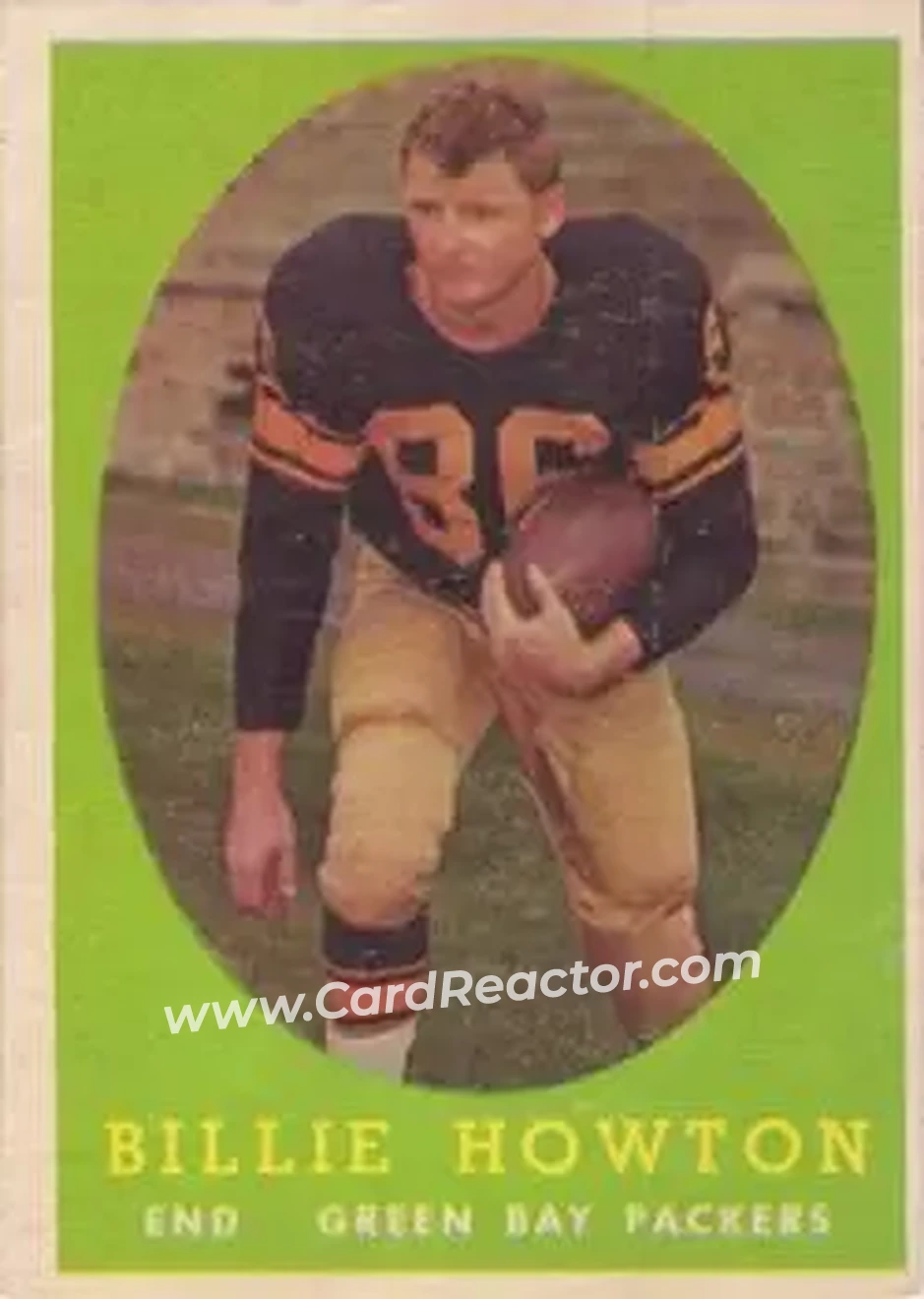 1958 Topps #6 - Bill Howton - Green Bay Packers - Front