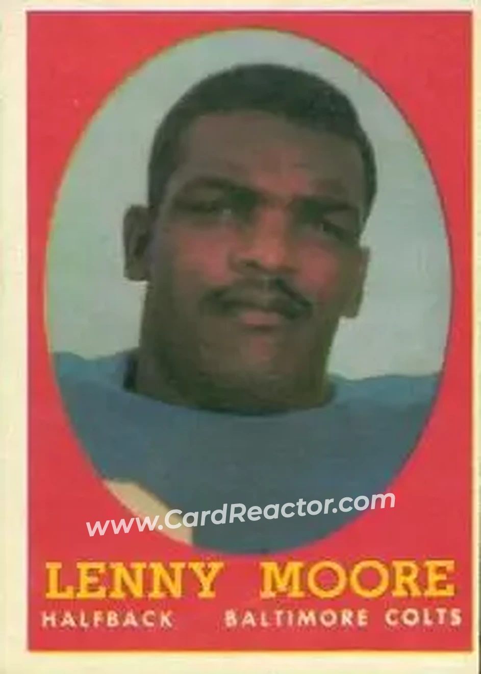 1958 Topps #10 - Lenny Moore - Baltimore Colts - Front