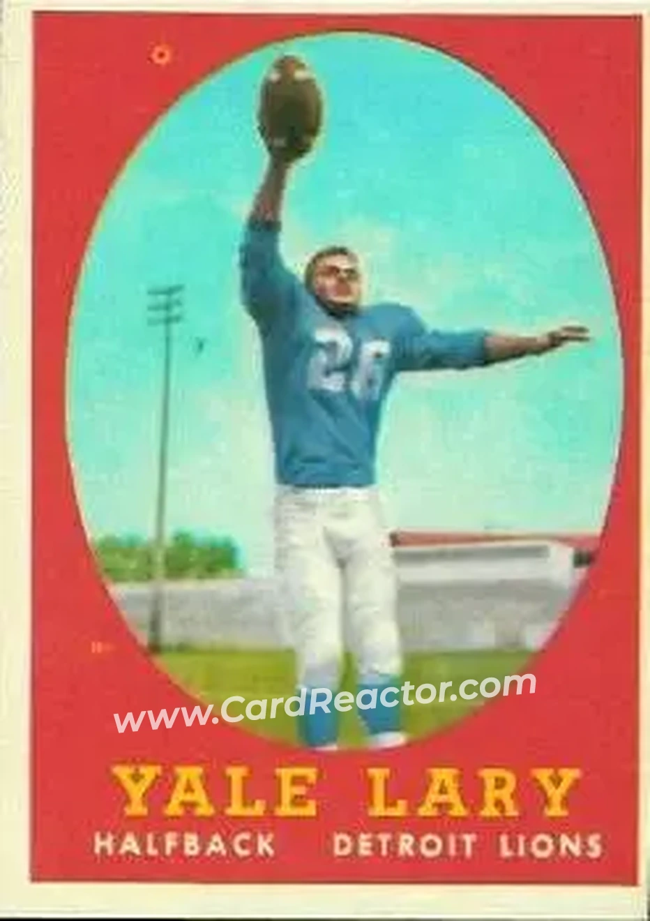 1958 Topps #18 - Yale Lary - Detroit Lions - Front