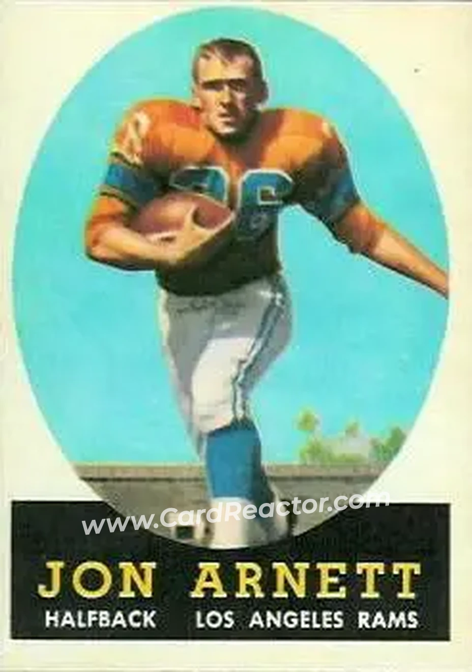 1958 Topps #20 - Jon Arnett - Los Angeles Rams - Front