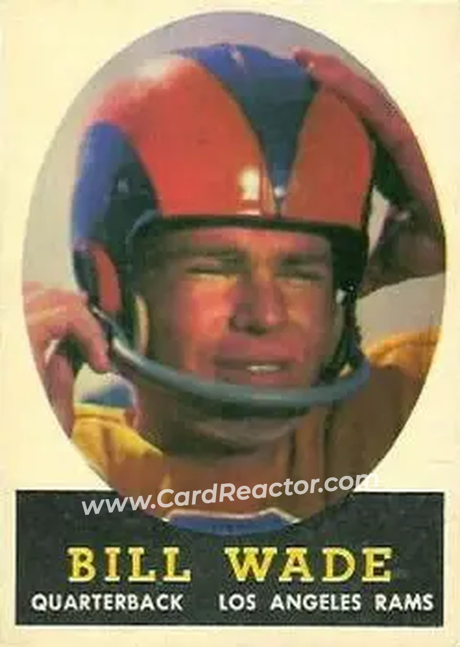 1958 Topps #38 - Bill Wade - Los Angeles Rams - Front
