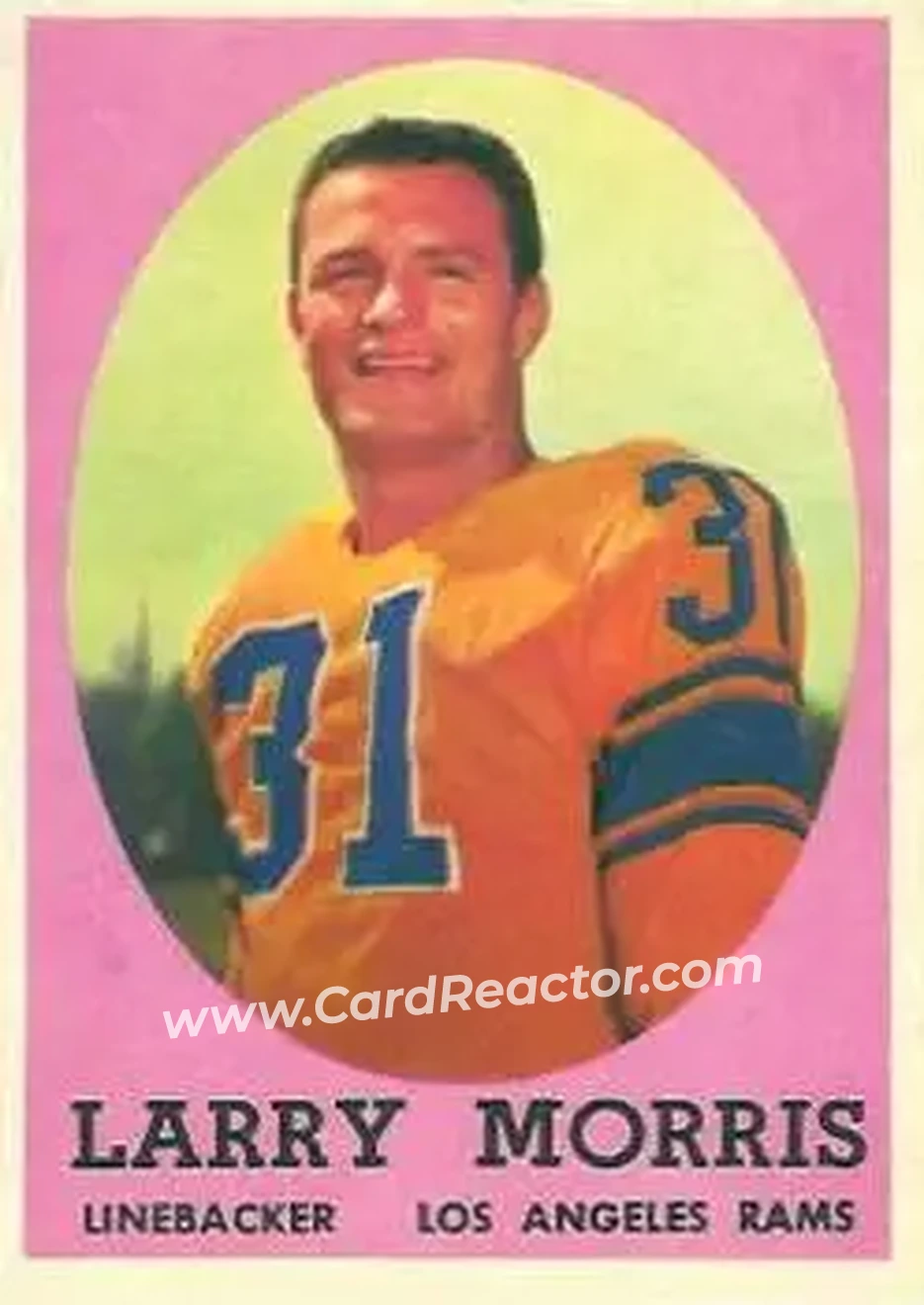 1958 Topps #50 - Larry Morris - Los Angeles Rams - Front