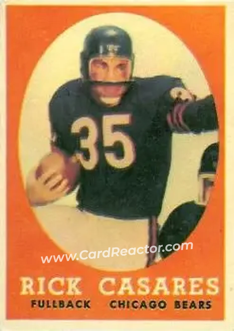 1958 Topps #53 - Rick Casares - Chicago Bears - Front