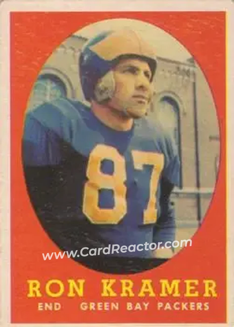 1958 Topps #58 - Ron Kramer - Green Bay Packers - Front