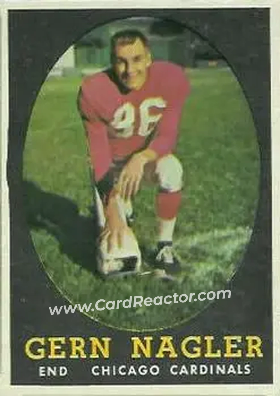 1958 Topps #60 - Gern Nagler - Chicago Cardinals - Front