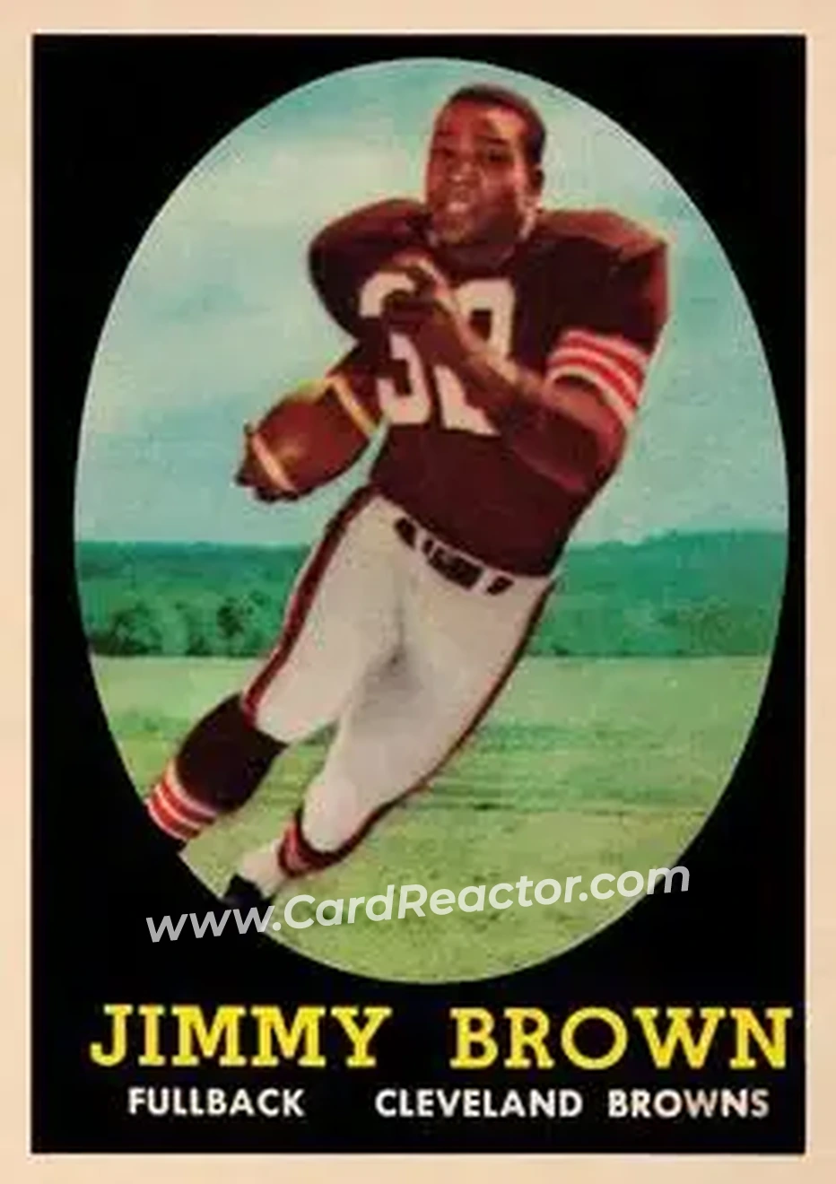 1958 Topps #62 - Jimmy Brown - Cleveland Browns - Front