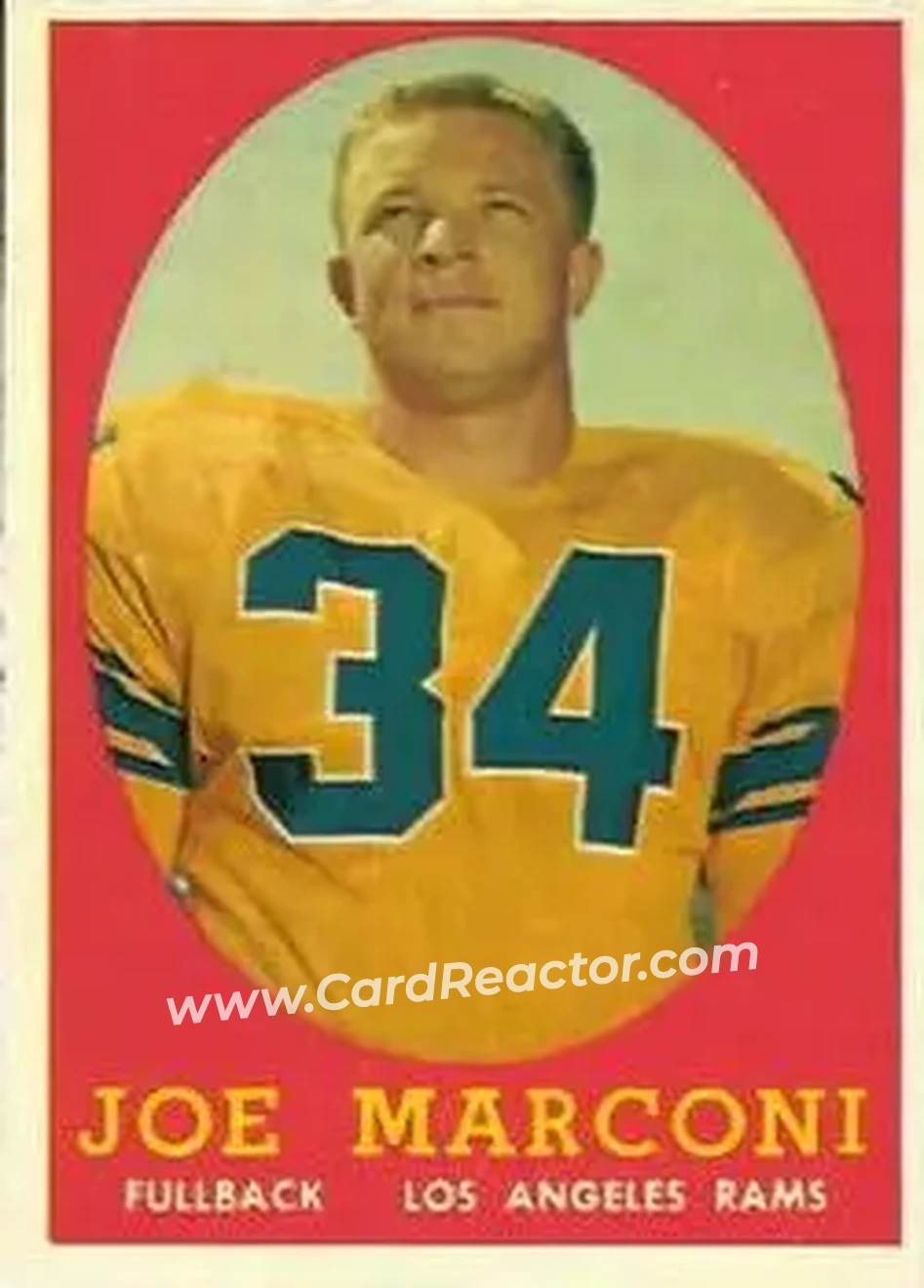1958 Topps #63 - Joe Marconi - Los Angeles Rams - Front