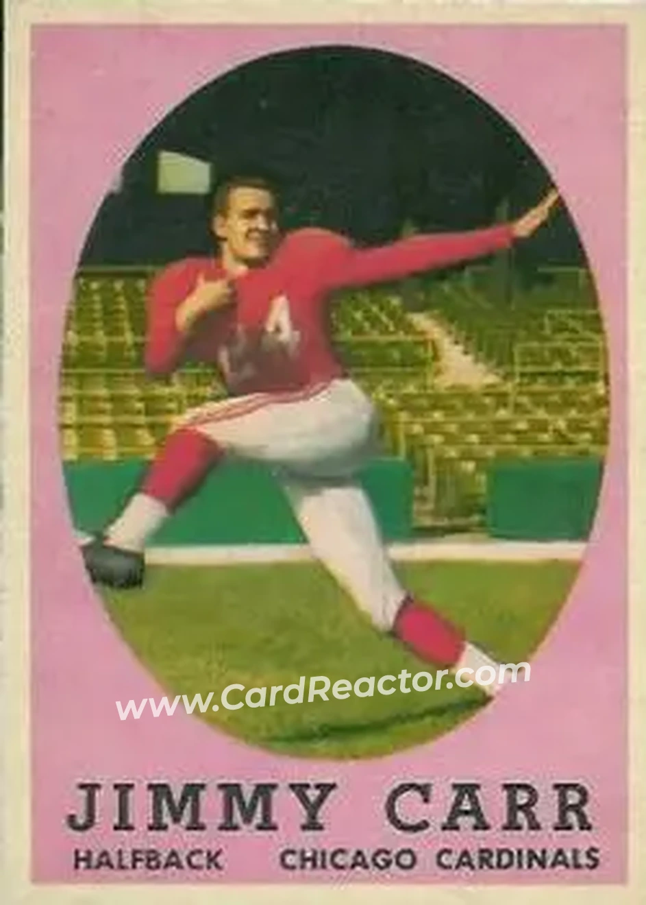 1958 Topps #65 - Jimmy Carr - Chicago Cardinals - Front