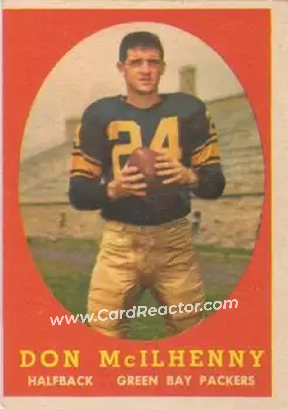 1958 Topps #71 - Don McIlhenny - Green Bay Packers - Front