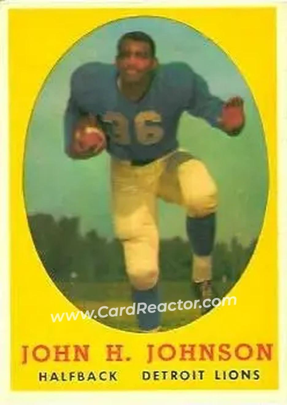 1958 Topps #75 - John Johnson - Detroit Lions - Front