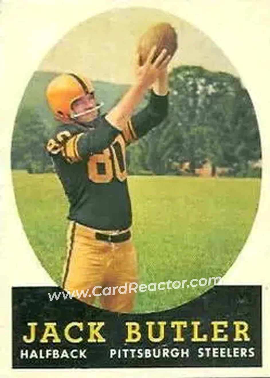 1958 Topps #76 - Jack Butler - Pittsburgh Steelers - Front